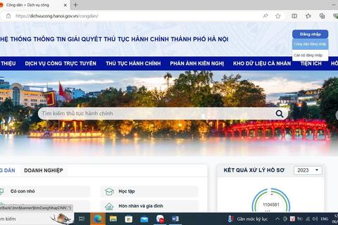 Hướng dẫn khai thông tin và nộp hồ sơ yêu cầu cấp phiếu   Lý lịch  tư pháp trực tuyến toàn trình qua Hệ thống thông tin  giải quyết thủ tục hành chính thành phố Hà Nội