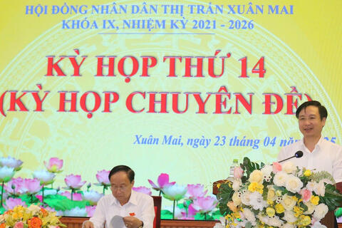 HĐND thị trấn Xuân Mai tổ chức Kỳ họp thứ 14 (Kỳ họp chuyên đề) nhiệm kỳ 2021-2026