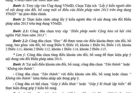 Các bước thực hiện lấy ý kiến trên VNeID
