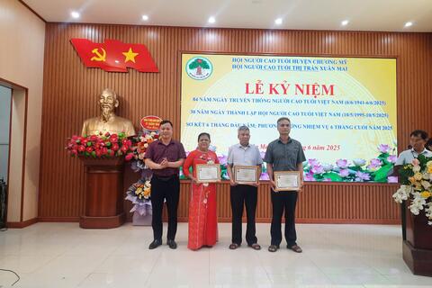Lễ kỷ niệm 84 năm ngày truyền thống Người cao tuổi Việt Nam. 30 năm ngày thành lập Hội Người cao tuổi Việt Nam. Sơ kết 6 tháng đầu năm; Phương hướng nhiệm vụ 6 tháng cuối năm 2025